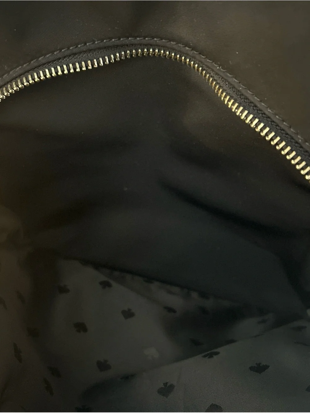 kate spade Black Nylon Backpack with Gold Hardware
